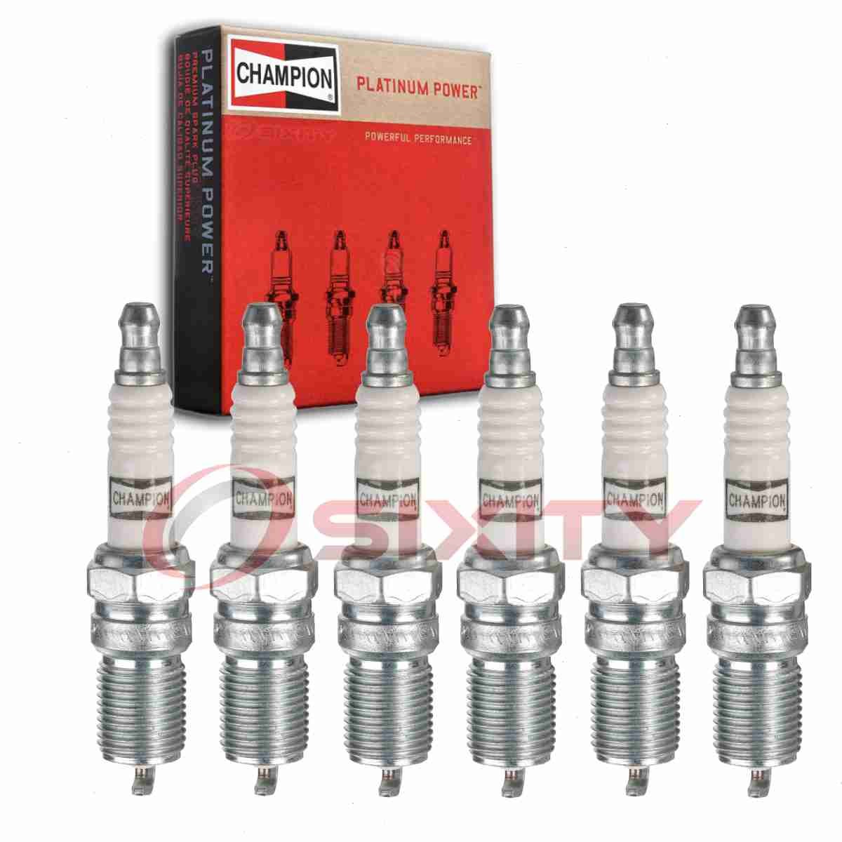 6 pc Champion Platinum Spark Plugs for 1996-2005 Mercury Sable 3.0L V6 yb