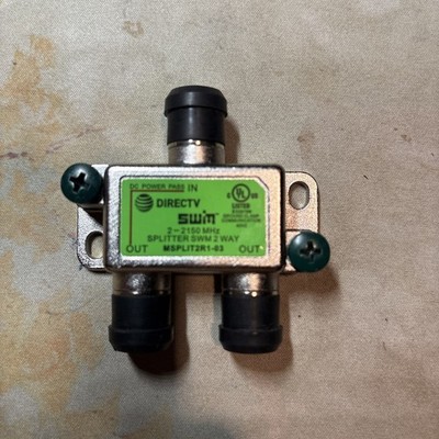 DirecTV MSPLIT2R1-03 2-Way SWM Splitter Green Label 2-2150 MHZ in-out-out