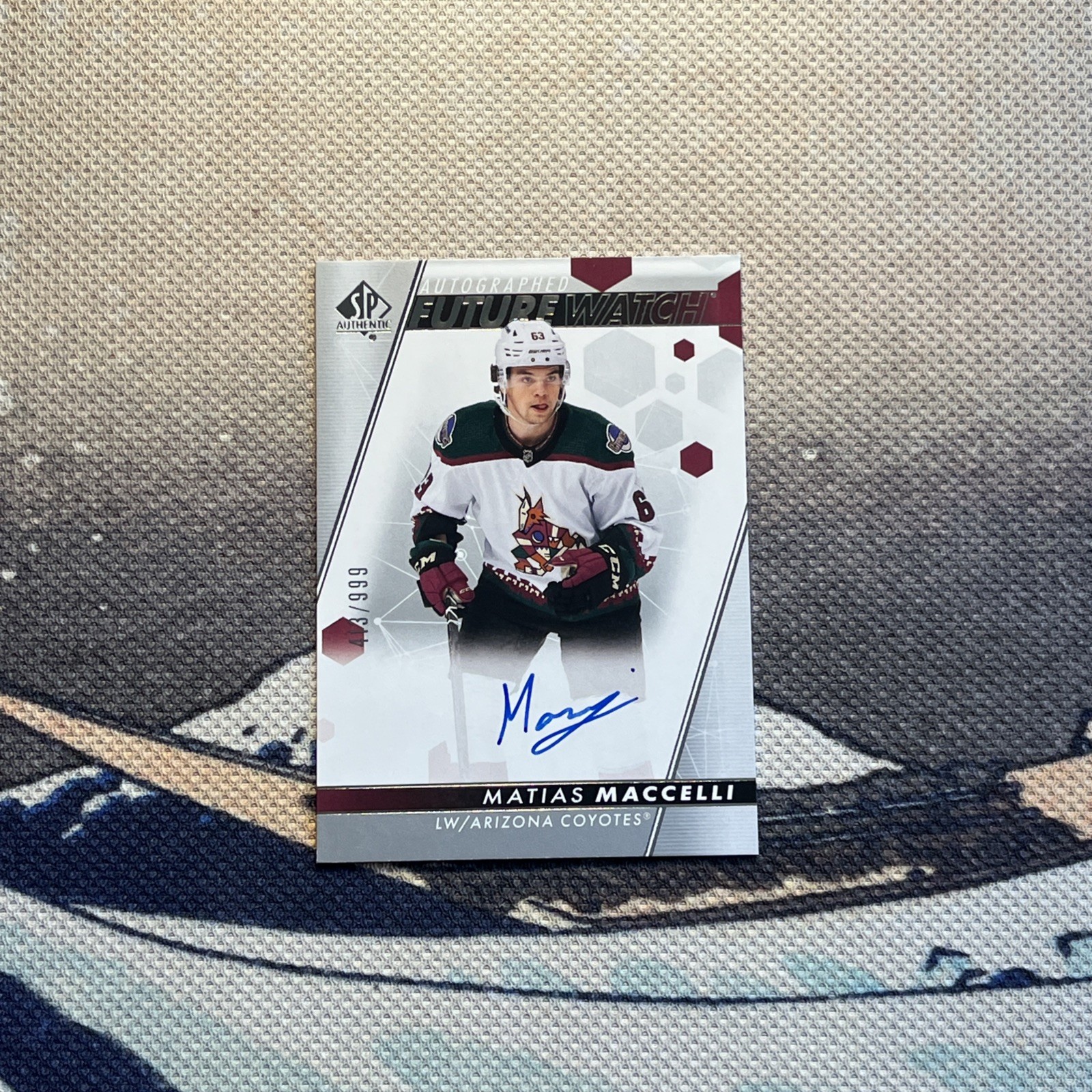 2022-23 SP Authentic #115 Matias Maccelli Fututre Watch Rookie Autograph #/999