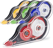4 Pcs Colorful Correction Tape, 0.2 in Width, Clear Instant Corrections, Smoot