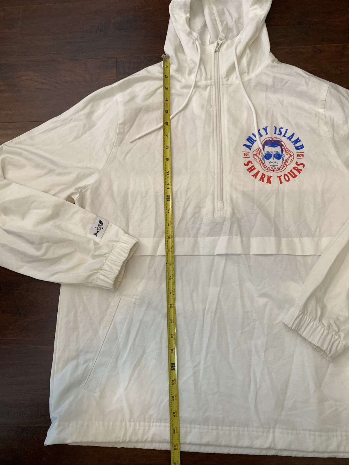 Universal Studios Jaws Windbreaker Hooded Pullove… - image 12