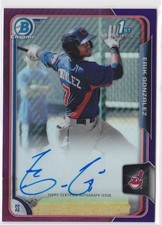 2015 Erik Gonzalez Bowman Chrome Purple Refractor Auto RC 180/250 (A2291)