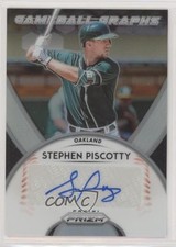 2019 Panini Prizm Game Ball Graphs Stephen Piscotty #GB-SP Auto 03rx