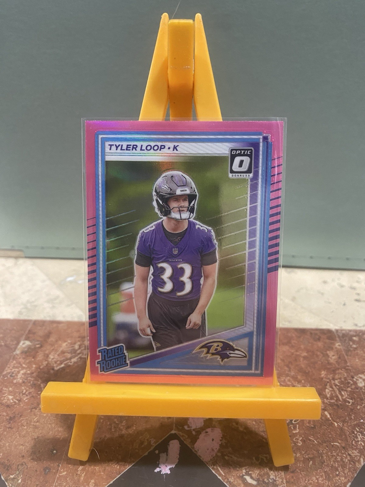 2025 Panini Donruss - Rated Rookie Tyler Loop #382 Optic Preview Pink Prizm (RC)