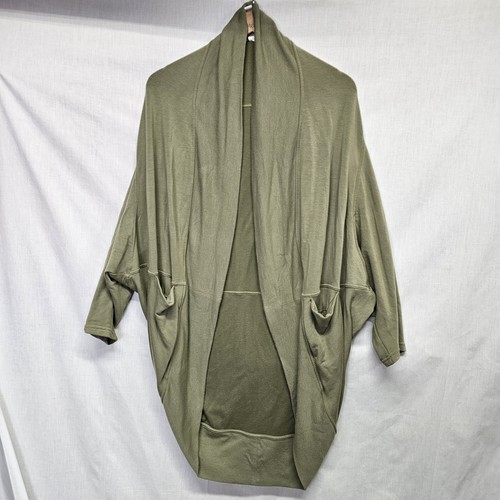 Athleta Ethereal Cocoon Halstuch Damen S/M olivgrün offen Athleisure 980125-03