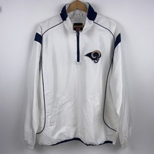 St. Louis Los Angeles LA Rams Sewn NFL Authentic Football Jacket Mens XL Vintage