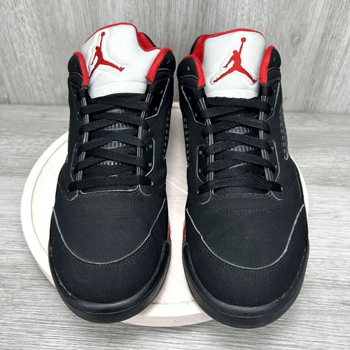 Nike Air Jordan 5 Retro Low Alternate 90 Black Red Bred 819171-001 Sneakers 11.5 - Picture 7 of 10