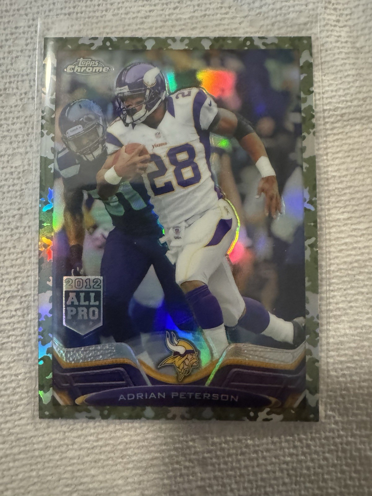 2013 Topps Chrome - Adrian Peterson #100 Camo Refractor #463/499 