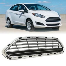 Chrome Front Bumper Upper Grille Grill For Ford Fiesta 4DR 2014-2019