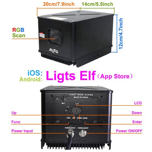 Phone APP 2W RGBW Animation Laser Outdoor IP65 Landscape Show Projector Lighting - Picture 4 of 13