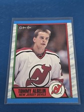 1989-90 O-Pee-Chee #241 Tommy Albelin New Jersey Devils HOCKEY Card 2K