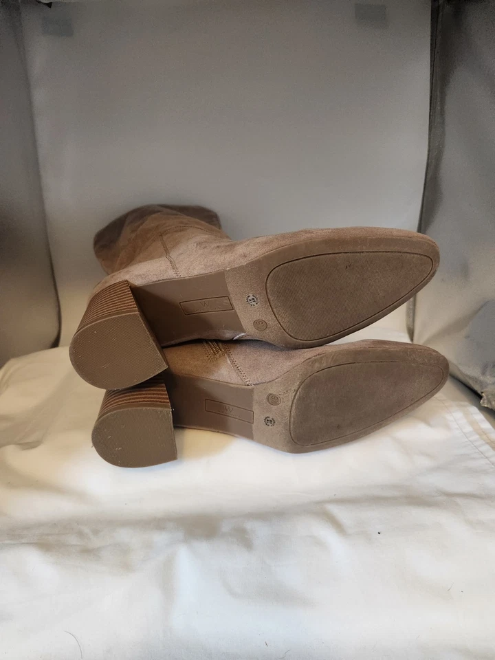 Worthington Women's Elagant Tan Suede Tall Boots Size 9.5 M - Image 3 of 4