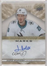 2021-22 Ovation UD Glass Magnifying Marks Gold 5/35 Jasper Weatherby Auto 13pf