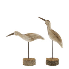 Chic Antique Möwe auf Fuß Set von 2 Holz natur Maritim Deko Sommer 