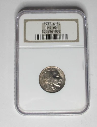 1937-S U.S. Five Cents * Buffalo Nickel * NGC MS65 * No Issues & No Reserve