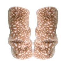 Brown Deer Leg Warmers For Women Elastic Cute Deer Print Winter Leg Warmers