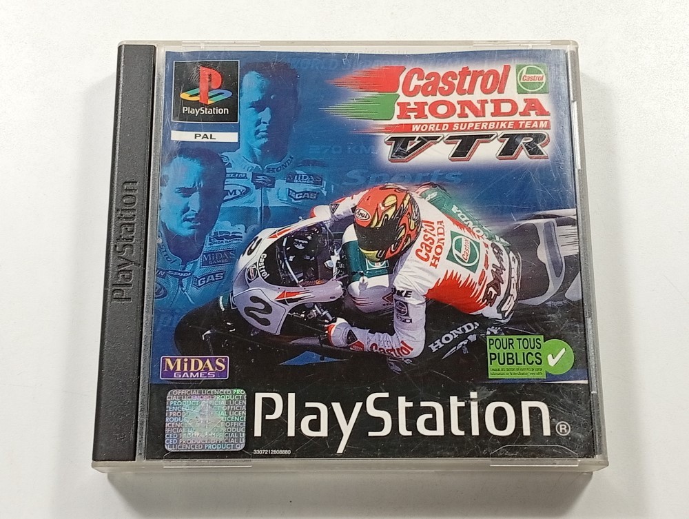 CASTROL HONDA WORLD SUPERBIKE TEAM VTR SONY PLAYSTATION 1 (PS1) PAL-FR (COMPLETE