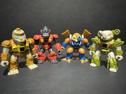 VINTAGE 1980’s Hasbro Takara BATTLE BEASTS Action Figures Lot of 4 (b)