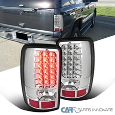 Fits 00-06 Suburban Tahoe Yukon Denali XL Clear LED Tail Lights Rear Brake Lamps