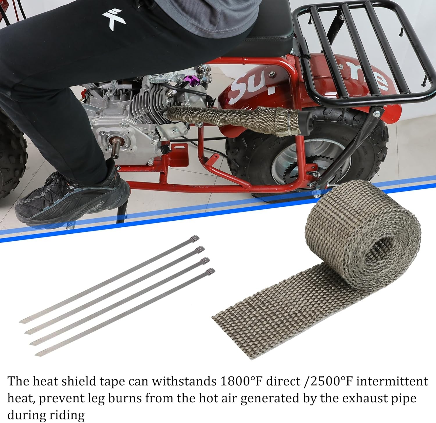 YOXUFA Exhaust Header Pipe Muffler Replacement for Predator 212 196cc black 