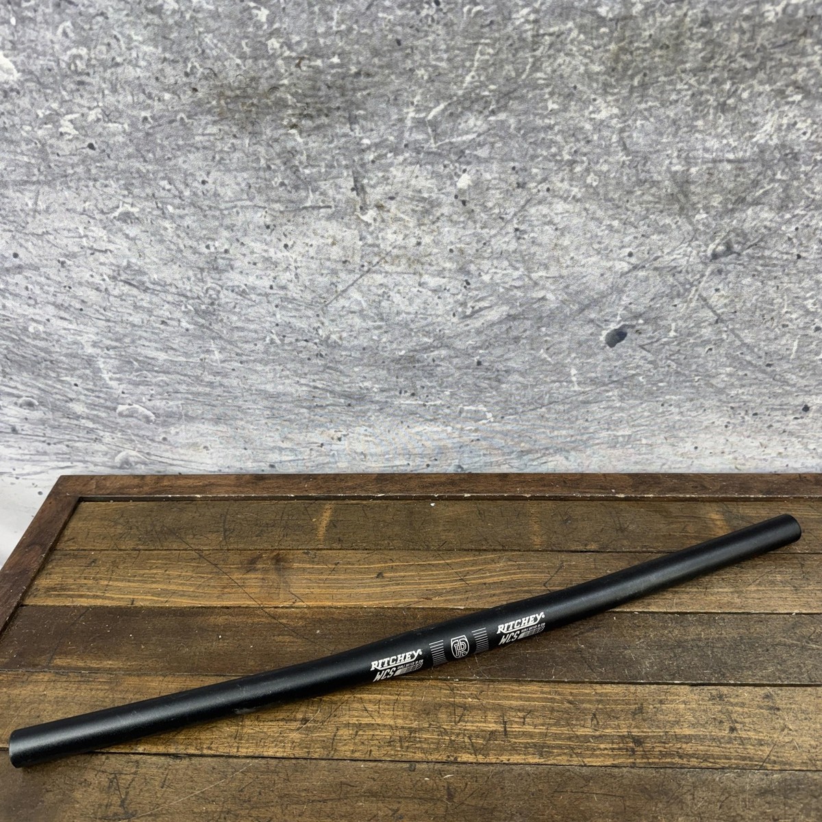 Vintage Ritchey WCS Flat Handlebar 25.4 Clamp 22in Black Alloy MTB