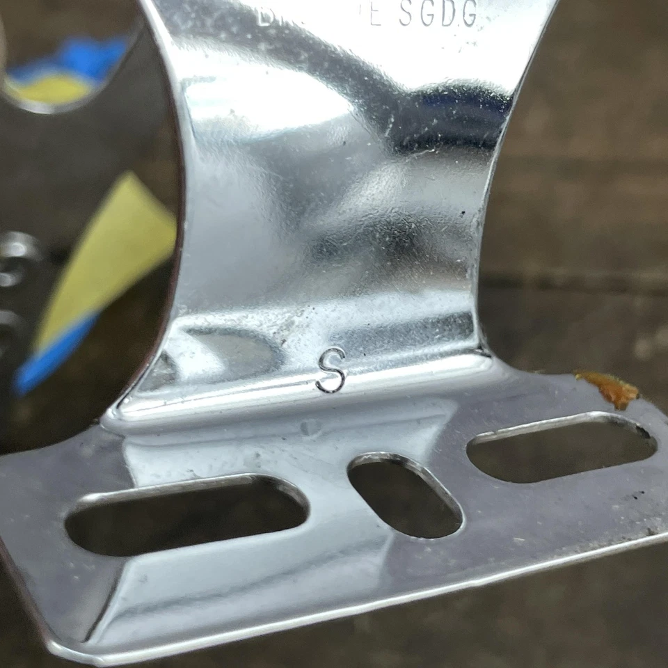 Vintage Christophe Toe Clips Small Made in France Brevete SGDG Bike Pedal Set - Image 3 of 4