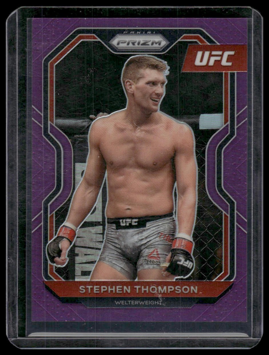 2021 Panini Prizm UFC #81 Stephen Thompson Purple Prizms #/149