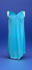 Vanity Fair Nightgown Size M Light Blue Sleeveless Nylon Vintage Style AMAZING