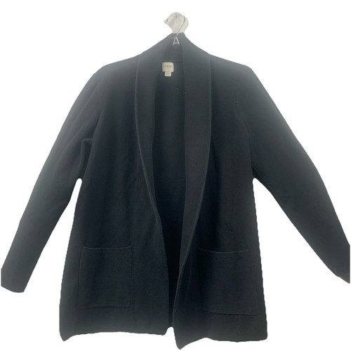 J.Crew Chelsea Sweater Blazer Black Medium Womens Open Cardigan