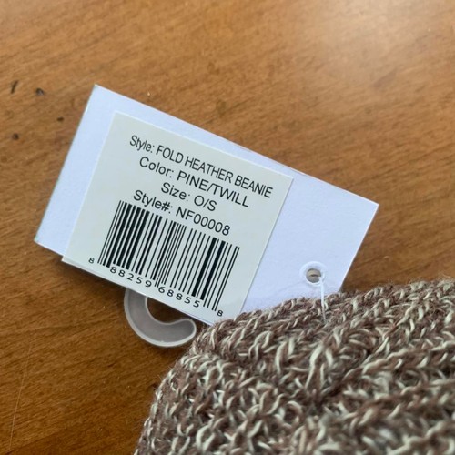 Beanie Neff Fold Heather Pine Twill unisex taglia unica nuovo con etichette - Foto 4 di 4