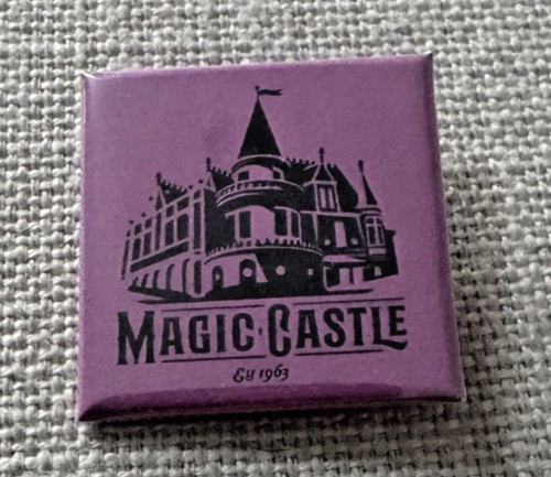 Magic Castle PIN Hollywood VIP Event Private Party Guest Square Badge Lapel RARE