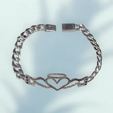 925 Silver Bracelet From Mexico Elegant Handmade Gift Size 7"