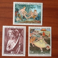 France Yvert Num 1652-1654 ** Tableau   1970