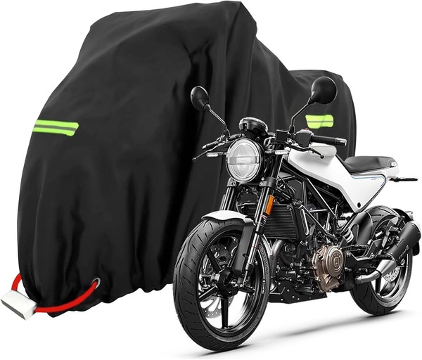 Motorradgarage Abdeckung 100% Uv-Schutz 245X105X125Cm Oxford Schwarz-image