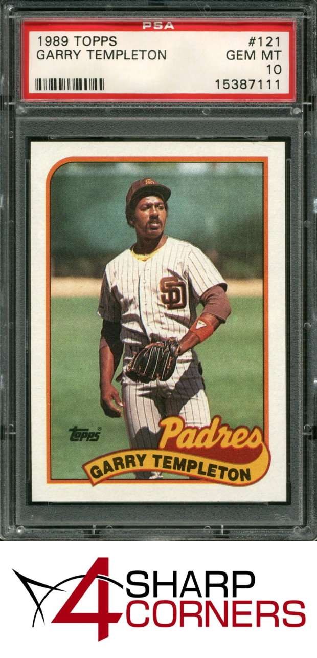 1989 TOPPS #121 GARRY TEMPLETON PADRES POP 3 PSA 10