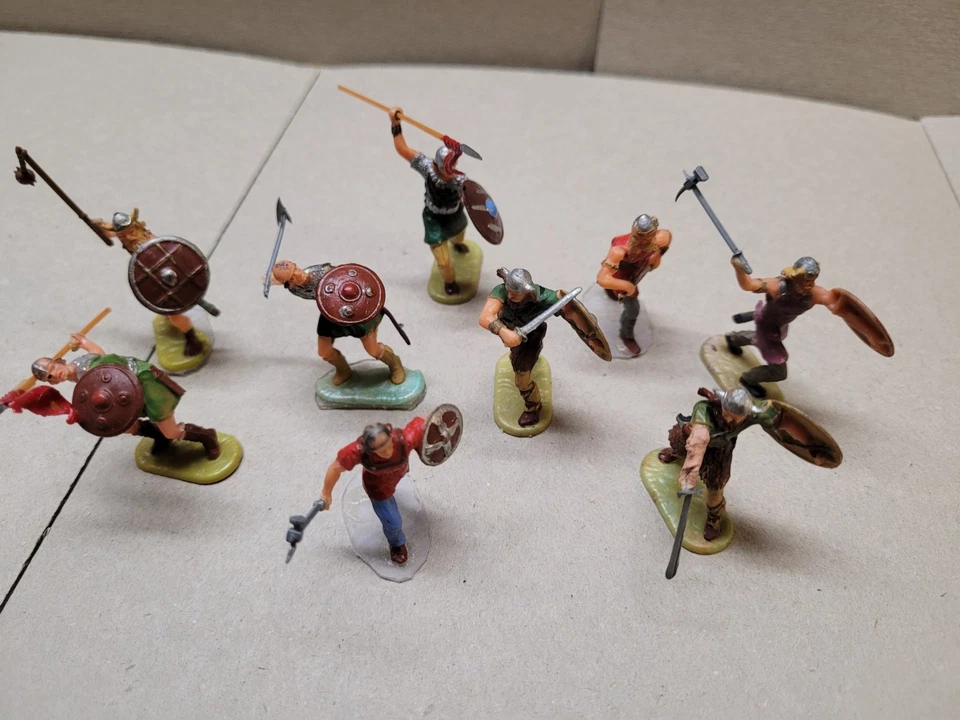 Elastolin 4cm Konvolut Wikinger 9 Figuren - Bild 3 von 4