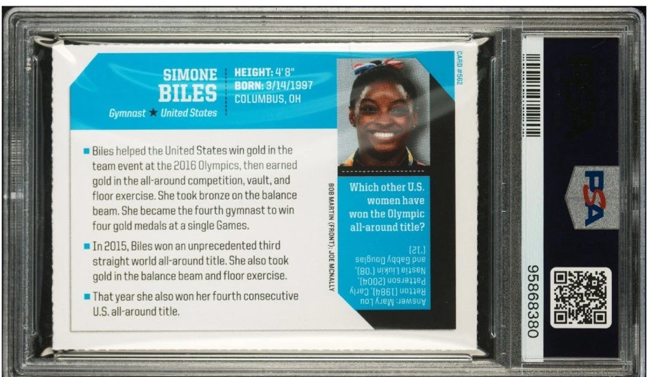 SIMONE BILES RARE UNITED STATES OLYMPICS SI FOR KIDS 2016 USA GYMNASTICS PSA 8 - Image 2 of 3