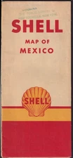 Shell Gasoline Road Map of Mexico 1947