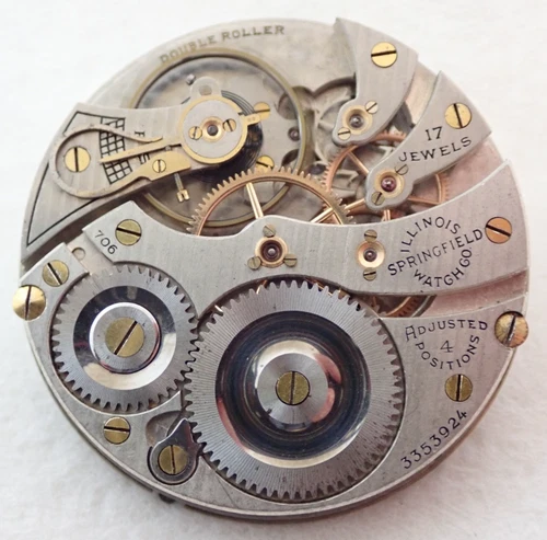 ANTIQUE 16s ILLINOIS GRADE 706 17 JEWEL OPEN FACE POCKET WATCH MOVEMENT