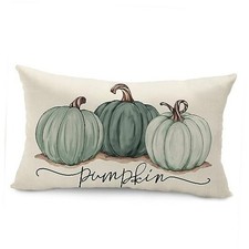 Fall Pillow Covers 12x20 Inch Fall Autumn 20" x 12" Pack of 1 Green