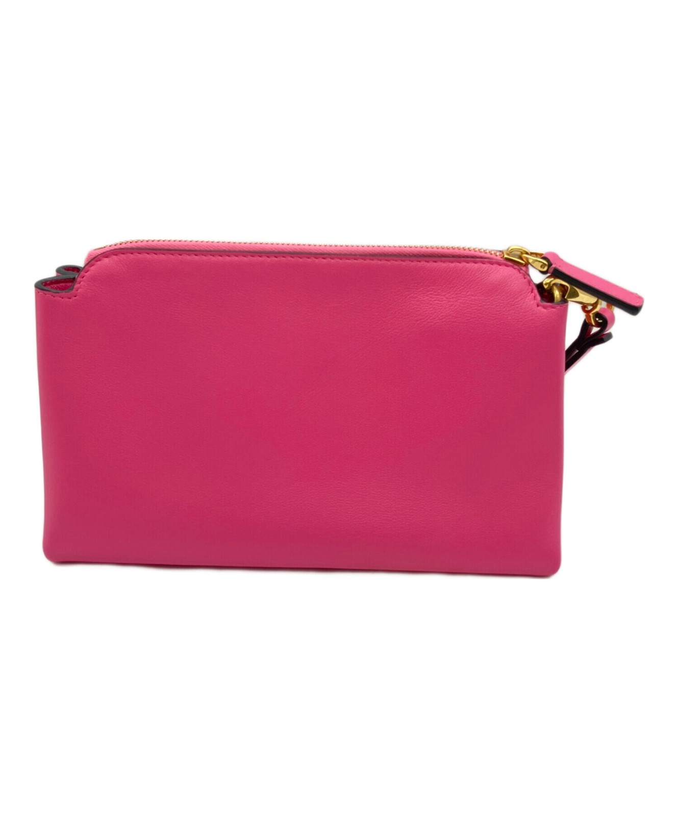 Valentino Clutch Bag Womens RFID Leather Pink Used Authentic thumbnail 2