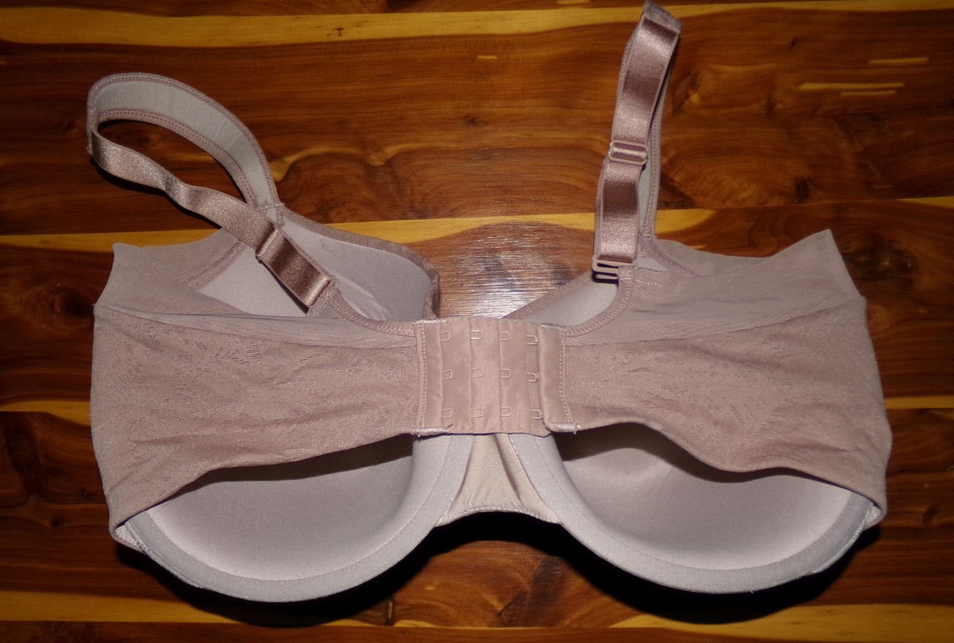 Paramour Lined Full Coverage Nude Mesh Overlay br… - image 3