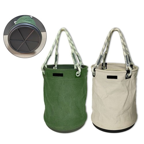 Built For Daily Use Job Site Canvas Utility Bucket Electrician Tool Bag - Picture 3 of 27