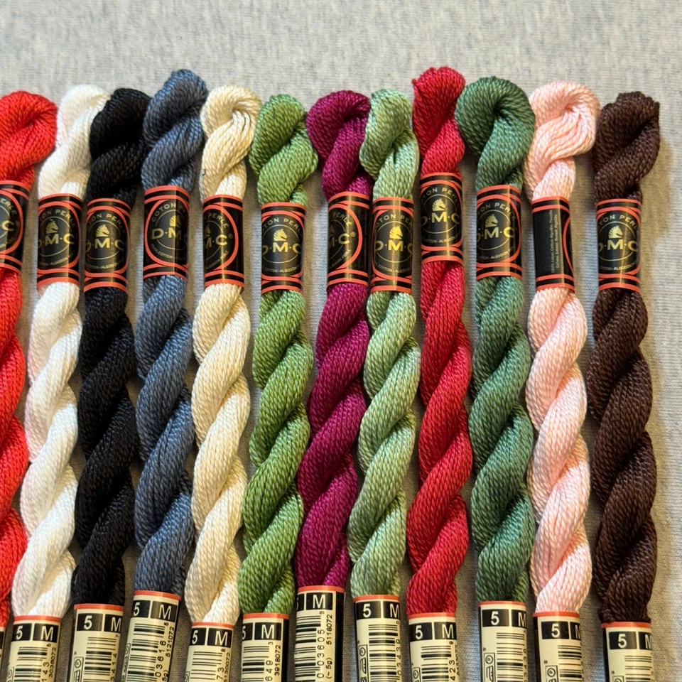 20 DMC Coton Perle Size 5 Thread 100% Cotton Assorted Colors No Repeats - Image 3 of 4