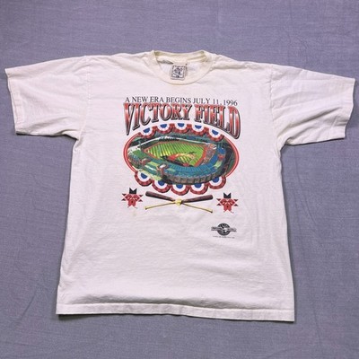VTG Alore Mens Ivory Victory Field July 11, 1996 USA Baseball Graphic T-Shirt XL