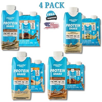 Equate High Performance Protein Shake, All Flavors Variety Pack, 11 fl oz, 18 Ct