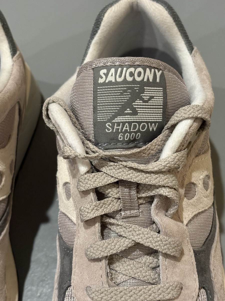 Saucony Shadow 6000 Gray Beige Suede Mesh S70441-46 Men's Athletic Sneakers 9.5 View 5
