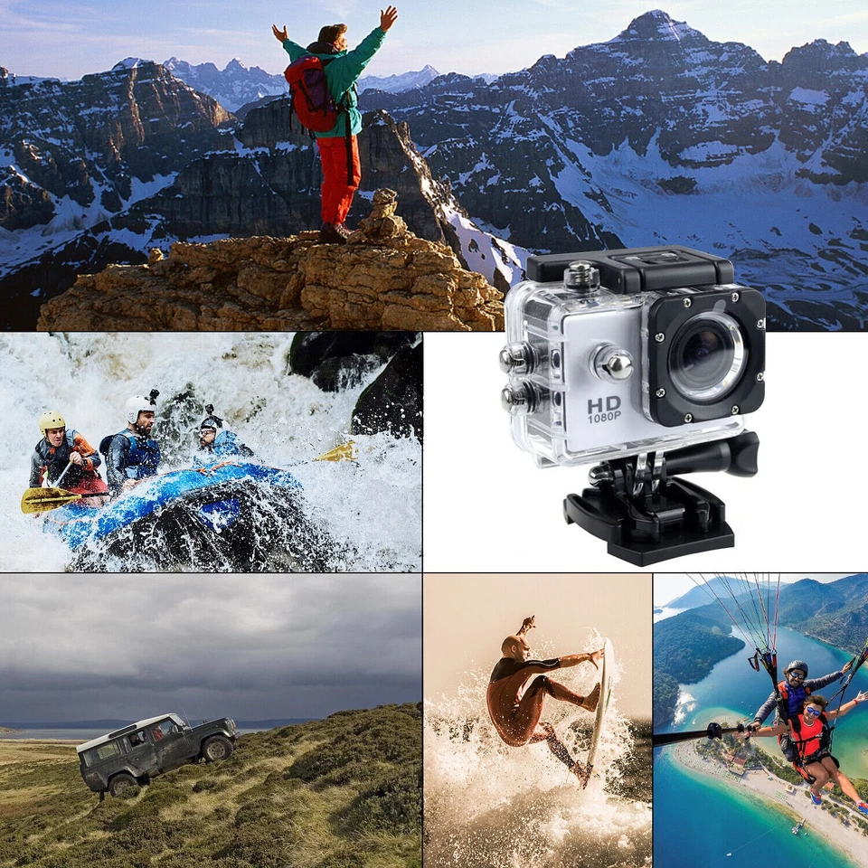 Full HD 1080P Action/Sport/Wasserdicht Kamera Rekorder DVR VGA Helmet Remote Kit - Bild 4 von 4