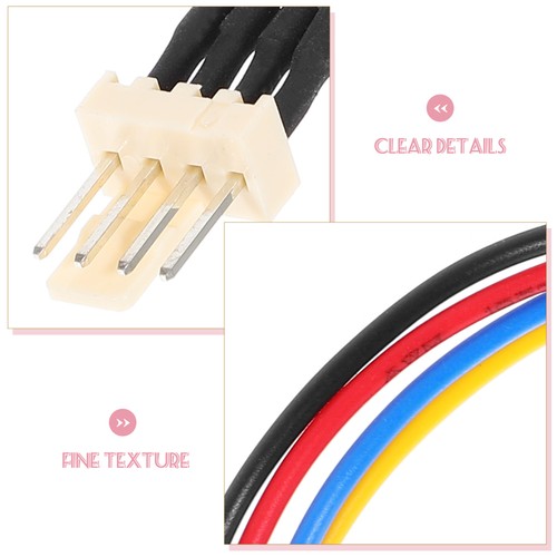 3 Pcs Fan Extension Cable Cords Indoor CPU Cooler 4-Pin Connector Adapter - Afbeelding 9 van 12