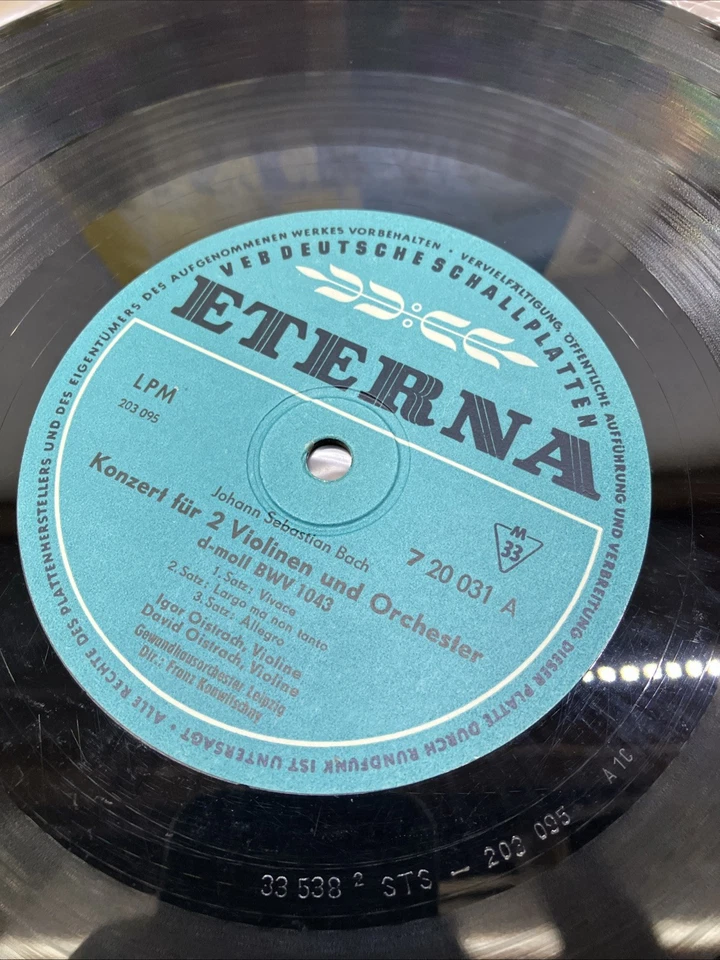 DAVID UND IGOR OISTRACH J.S.Bach & A. Vivaldi / DDR 10"EP 1964 ETERNA 720031 - Bild 2 von 4